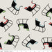 Riley Blake White as Snow Sleigh Toss Gray fabric