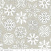 Riley Blake White as Snow Snowflakes Gray fabric