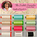 Karen Miller's Subtle Sampler Thread Set from Aurifil threads showing the samples of the threads