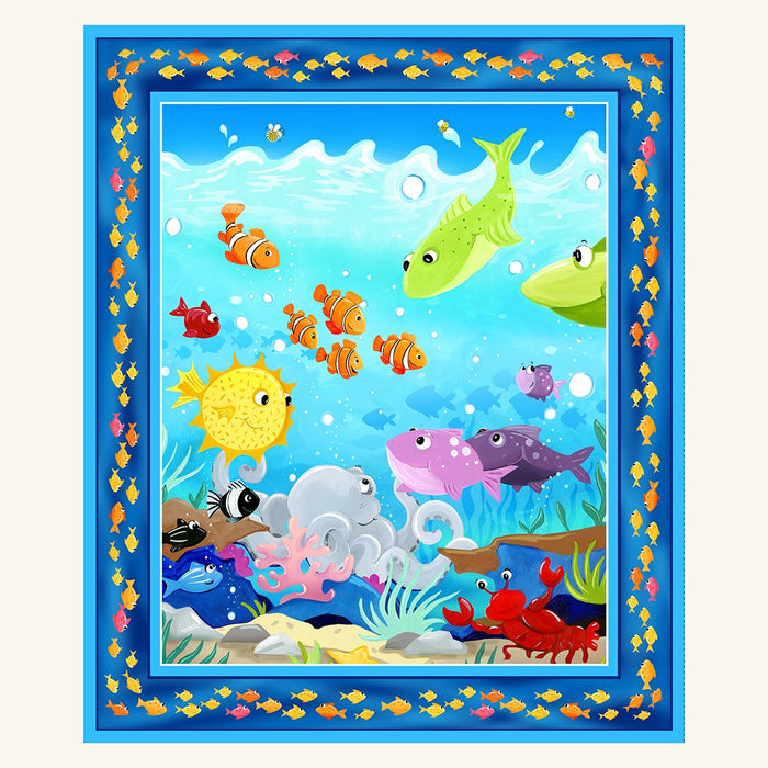 Susybee Under The Sea Digital 36" Quilt Panel Multi fabric - SB20418-999