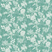 Dark Aqua Floral yardage 826-111 Dk Aqua Tranquility fabric collection by Kim Diehl for Henry Glass &amp; Co.