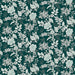 Teal Floral yardage 826-77 Teal Tranquility fabric collection by Kim Diehl for Henry Glass &amp; Co.