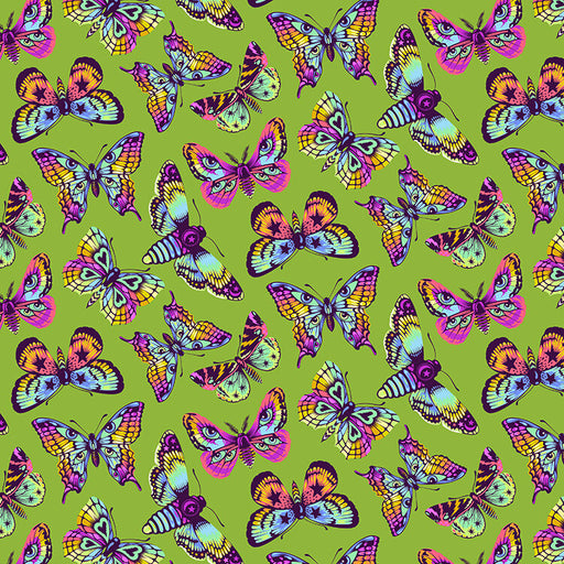 Daydreamer Avocado Butterfly Kisses fabric by Tula Pink