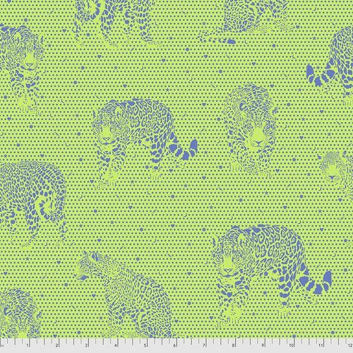 Daydreamer Kiwi Lil Jaguars fabric by Tula Pink