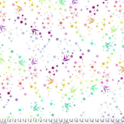 Tula Pink True Colors Minky Fair Dust White fabric