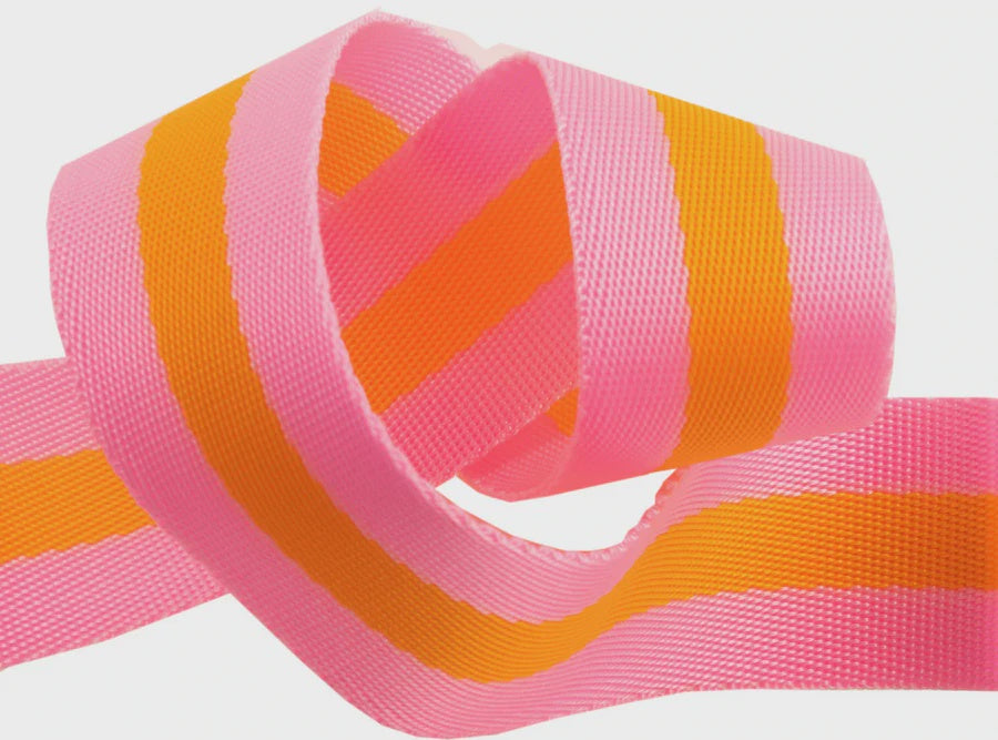 Tula Pink Webbing - Pink and Orange 1.5 inch