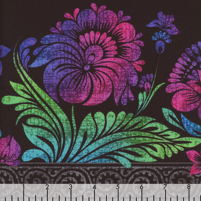 Vivid Jewel Border fabric - In The Beginnings