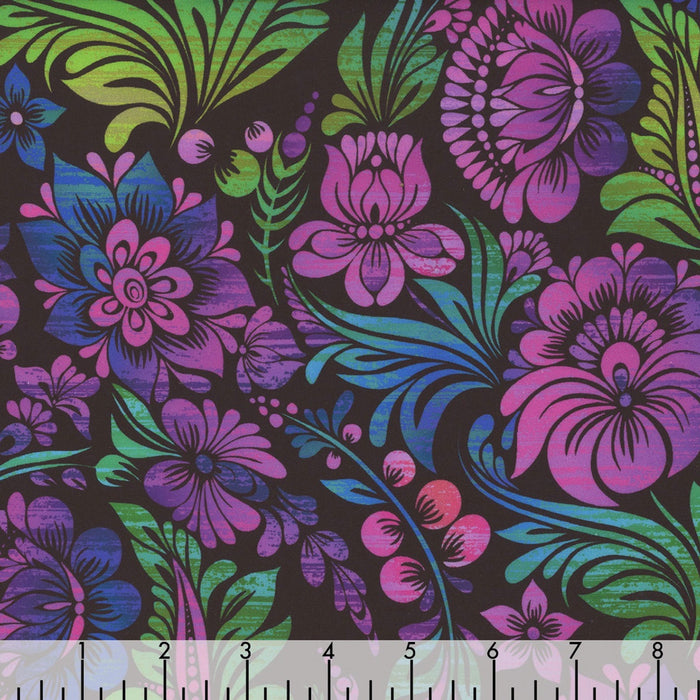 Vivid Jewel Floral fabric - In The Beginnings