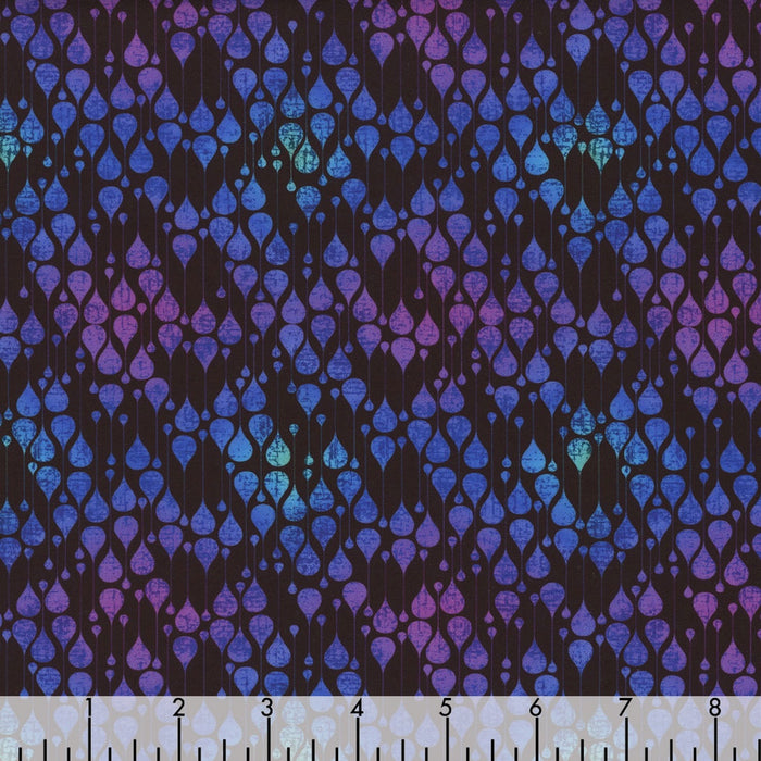 Vivid Purple Drops fabric - In The Beginnings