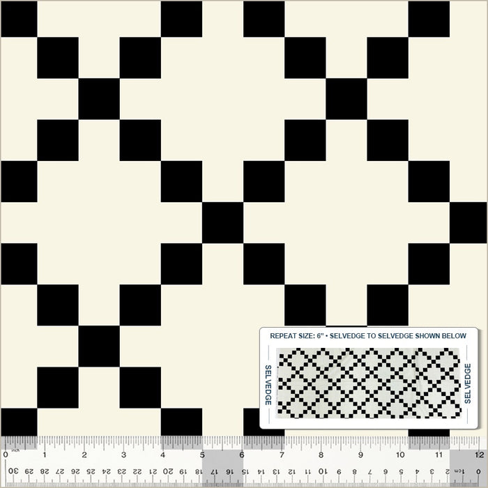 Perfect Points Nine Patch Black & White fabric